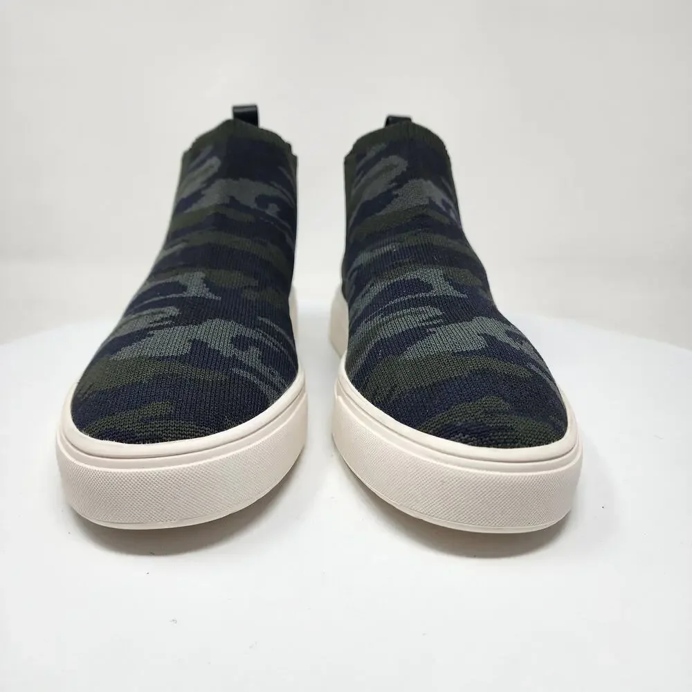 Sanctuary Dare Camo High Top Sock Sneakers Women 8 Green Stretch Comfort Shoes